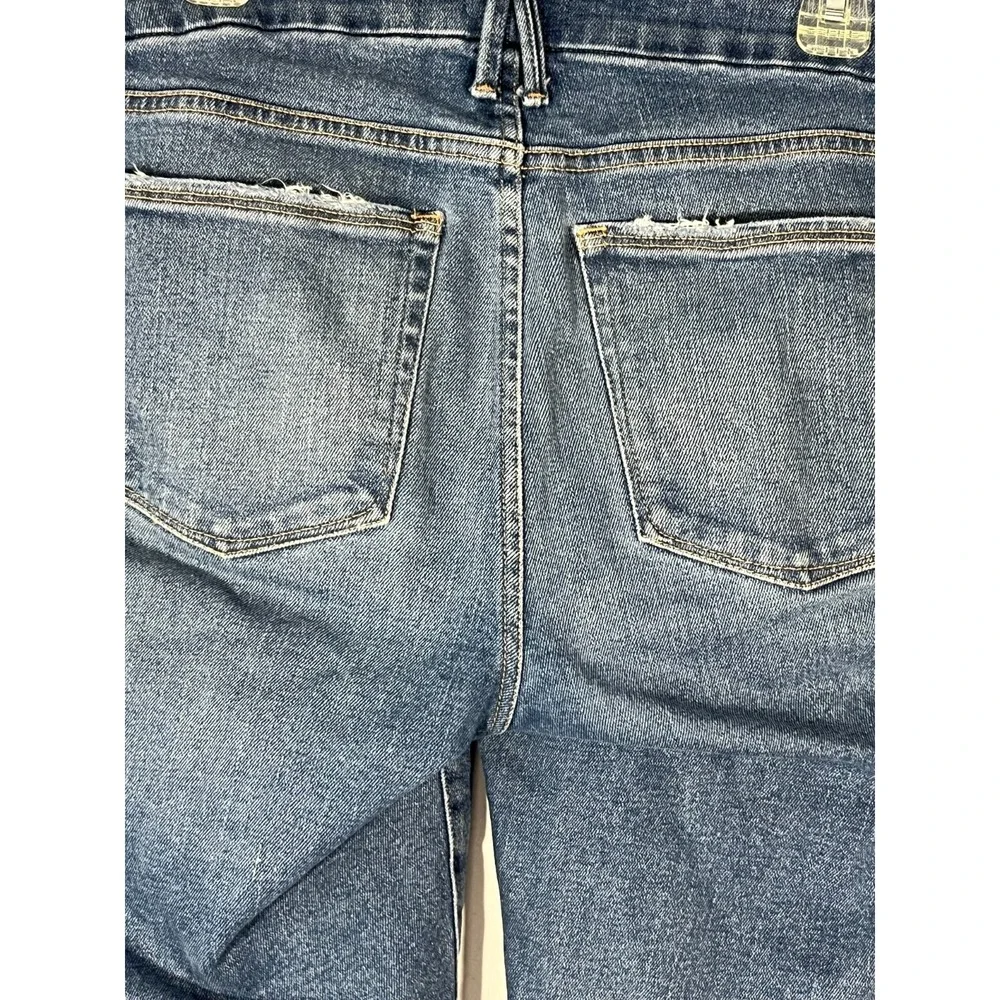 Good American Women's Rough Frayed‎ Hem Jeans Distressed Size 10 27